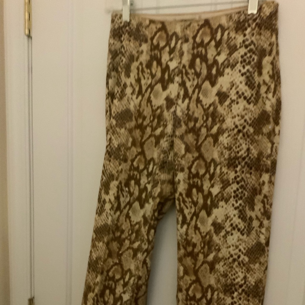 Beautiful MULTI BROWN BEIGE FLARE BOTTOM